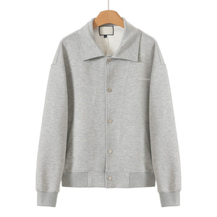 春装 罗纹拼接摆后背字母压纹运动休闲外套007 氐 西湖阁老