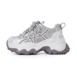 厚底网面拼接真皮增高老爹鞋 春款 366 黛 管709西湖阁老