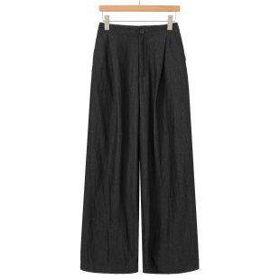 后腰松紧宽胯遮肉阔腿裤 598 春装 境 307 54%粘纤