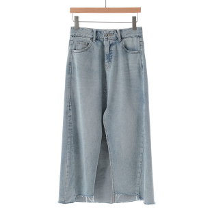 绍 春装 有口袋开叉一步牛仔半身裙196 西湖阁老