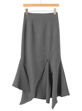 790西湖阁老【AL】春装*绍 开叉不规则包臀鱼尾半身裙711