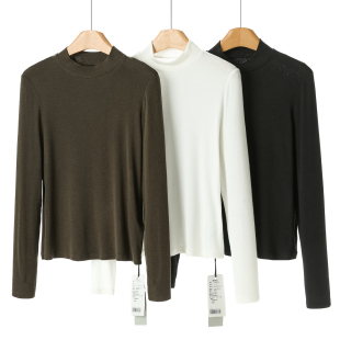 半高领打底针织衫 西湖阁老 极简风修身 冬装 606 卡拉