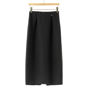 开叉长款 518西湖阁老 松紧高腰纯色修身 春装 半身裙731 鸶