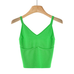 短款 369 冰丝针织吊带912 V领修身 夏装 55.5粘纤 莫Y