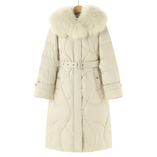 狐狸毛蓬松大毛领过膝羽绒服617 冬季 2599西湖阁老 妍B