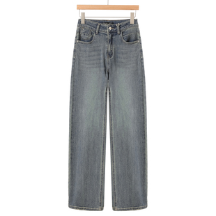 复古做旧高挑拖地直筒牛仔裤 春装 011 兰 439西湖阁老