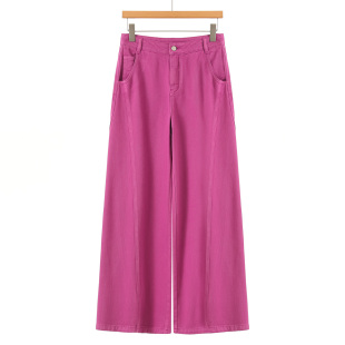 高挑气质宽脚垂坠感牛仔阔腿裤 春装 036 栖 699西湖阁老