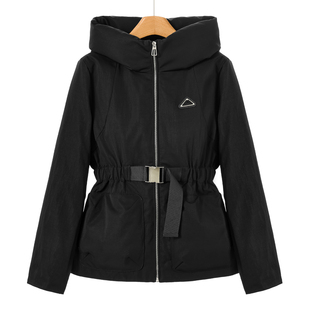 松紧收腰系腰带显年轻款 西湖阁老 冬装 当季 连帽羽绒服469 迪O