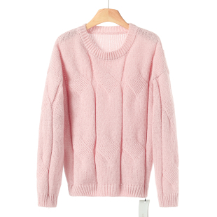 宽松慵懒港风溜肩毛衣213 春季 389西湖阁老 卡拉