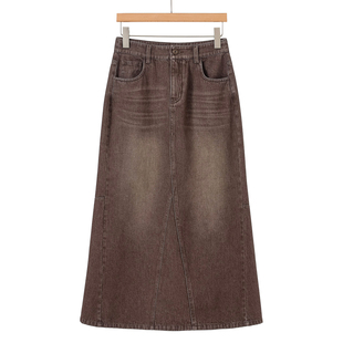 绍 春装 高挑开叉牛仔A字半身裙145 兹 799西湖阁老