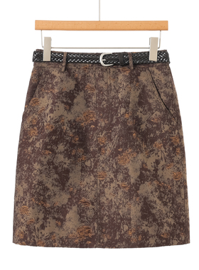 799 西湖阁老【HO】春装 *绍 高腰重工刺绣系腰带棉质半身裙547