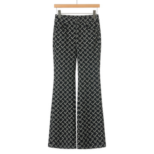 含粘纤喇叭裤 599西湖阁老 高腰花色修身 冬装 006 桑S