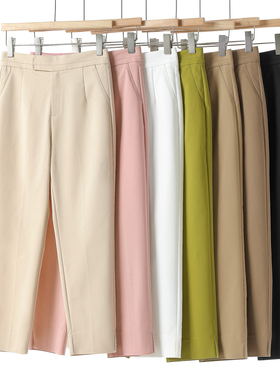 58%莫代尔【都SML】春季 7色可挑选职场OL开叉小西裤772