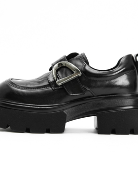 西湖阁老【黛】冬款 舒适轻便大头厚底魔术贴搭扣加绒乐福鞋821