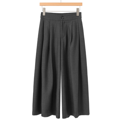 598 31%粘纤【境】春装 松紧后腰可通勤阔腿八分裤301