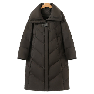 皮质袢扣松紧防风袖 冬装 口泡芙羽绒服268 寇 西湖阁老