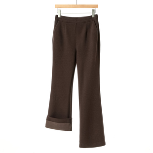 含再生纤维素高腰磨绒喇叭厚裤 冬装 109 兹 659西湖阁老