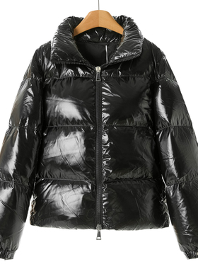 2238鹅绒服【弟】冬装 亮面饱满松紧束口袖短羽绒服770