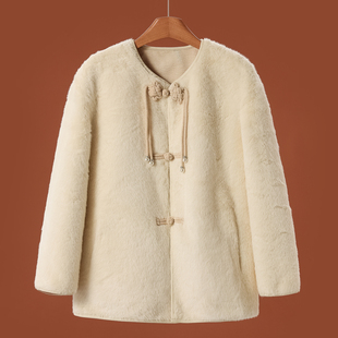 新中式 冬装 气质感双面穿仿皮草外套380 文 1699西湖阁老