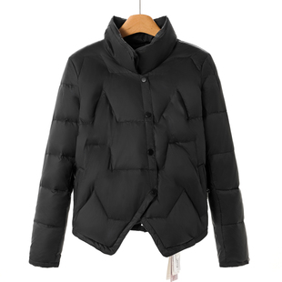 不规则摆斜门襟立领短羽绒服201 冬装 599西湖阁老 鸶