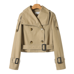 酷帅显高挑翻领短风衣外套651 26春装 989西湖阁老 真情