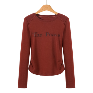 棉质圆领正肩简约字母收腰弧摆T恤007 春装 368西湖阁老 序