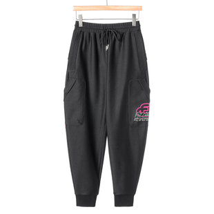 萝卜裤 639西湖阁老 松紧抽绳宽胯含莫代尔工装 冬装 606