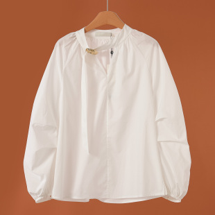 套头衬衫 569西湖阁老 小立领飘带插肩堆堆袖 春装 351 栖