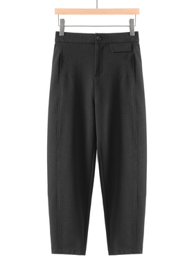 西湖阁老【都SML】春季 后腰松紧小个显瘦九分烟裤558