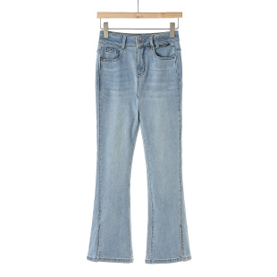 笔挺开叉牛仔喇叭裤 599西湖阁老 高腰修身 夏装 929弜 栖