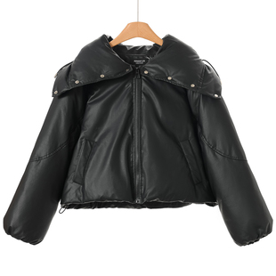 松紧收口袖 3590西湖阁老 绍 冬装 抽绳翻领皮羽绒服161