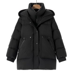 连帽立领插肩袖 25冬装 假两件羽绒服017 弟 2599西湖阁老