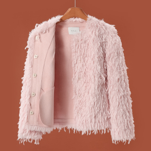 轻奢气质羽毛流苏麂皮绒外套963 冬装 1299非常仙女气 莫Y
