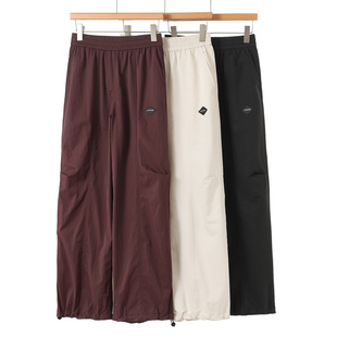 抽绳束脚松紧高腰收褶阔腿裤 春装 101 栖 599西湖阁老