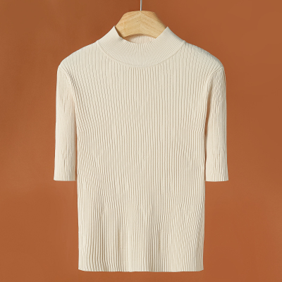 699 82.5%粘纤【帝】春季 外穿显腰身GAO弹力打底针织衫817剪