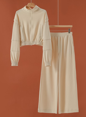 799西湖阁老【兰】春季 拉链外套+松紧甩腿裤运动套装021