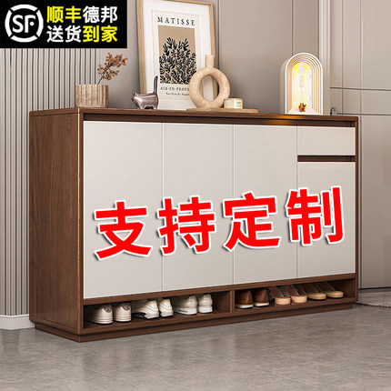 定制新款2025爆款实木鞋柜家用门口室内入户玄关收纳走廊楼道鞋架
