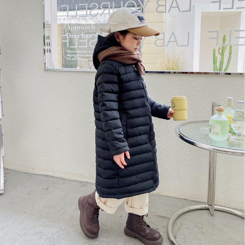 女童常规秋冬中长款棉服