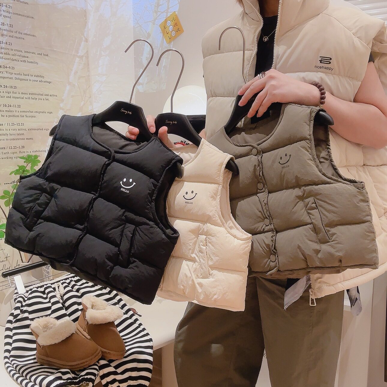 儿童新款棉服马甲男女童百搭坎肩