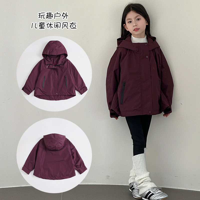 男女小孩童装儿童冲锋衣外套春秋