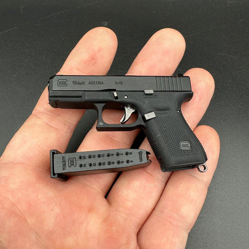 合金帝国1:3格洛克GLOCK 19 Gen5金属手枪模型可抛壳钥匙扣玩具