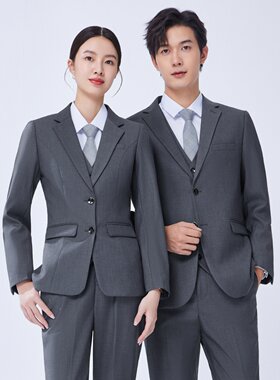 男女灰色商务正装西服套装