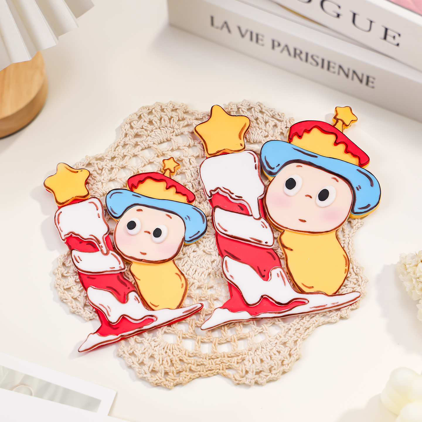 许愿星星人模具卡通生日蛋糕可爱蜡烛五角星翻糖装饰切模烘焙磨具