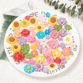 翻糖巧克力模具压模玫瑰花小花印花模diy滴胶烘培装 饰硅胶粘土模