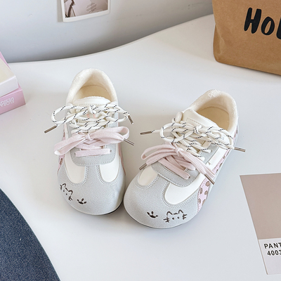 女童二棉鞋子2025冬季新款大童加绒加厚运动休闲小白鞋百搭初中生