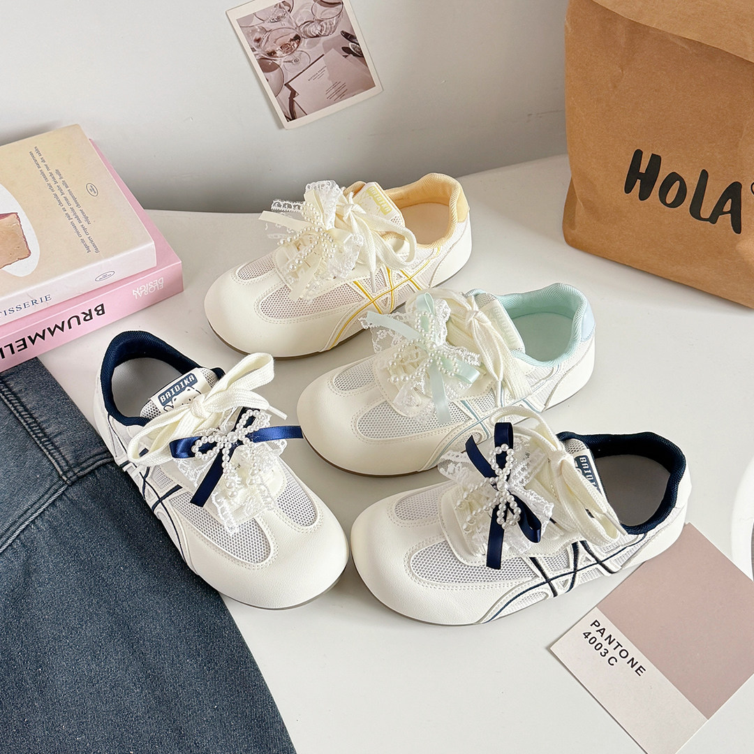 女童鞋子春夏季2026新款中大童透气网面运动休闲鞋轻便软底小白鞋