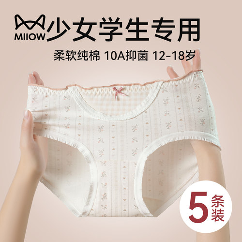 猫人少女纯棉内裤2026新款女大童