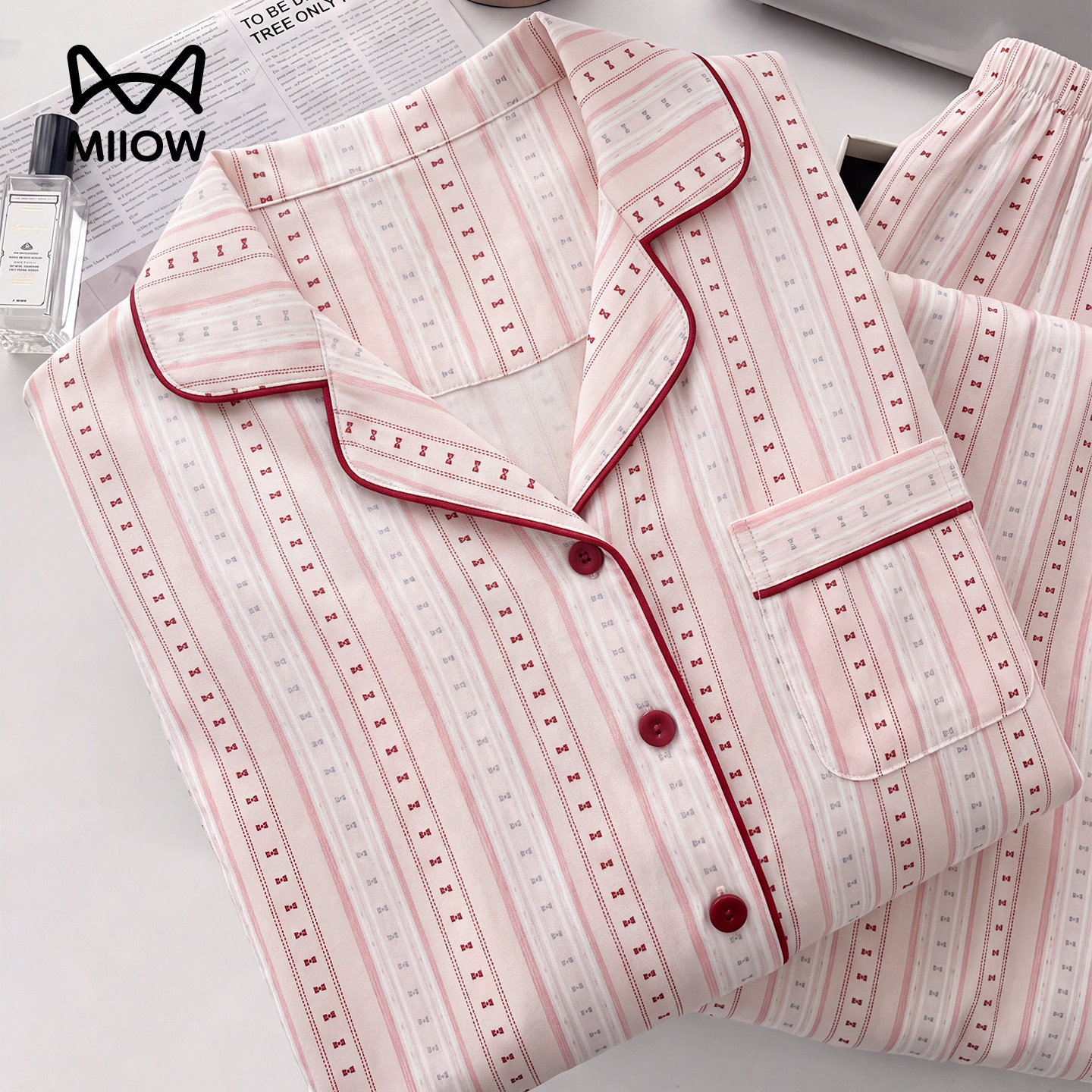 猫人睡衣女款夏季纯棉薄款家居服图片