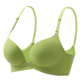 猫人前扣式女士内衣聚拢小胸显大胸罩隐形无痕抹胸裹胸文胸夏季薄