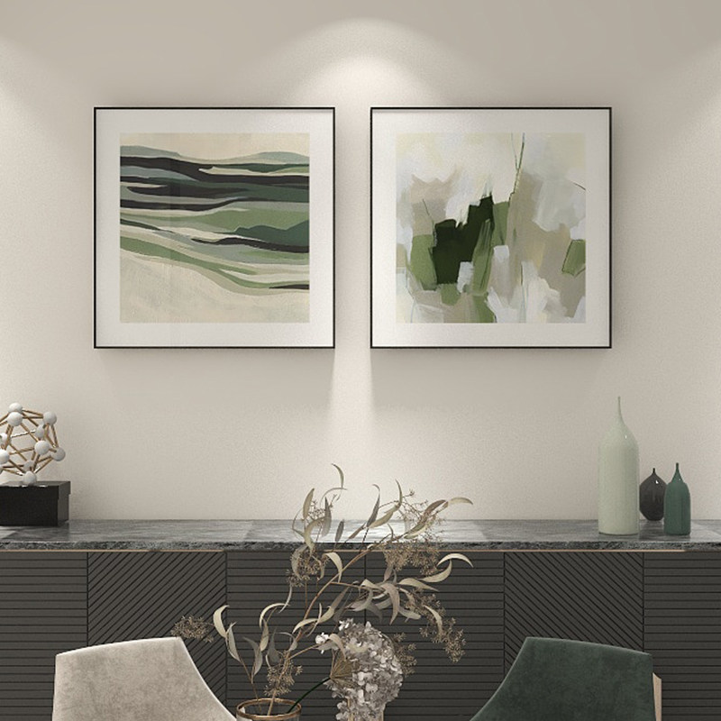 饭厅装饰画 画轻奢高级感抽象艺术绿色餐桌饭厅客厅壁画 画卧室床,家居饰品,现代装饰画,淘宝优惠券,粉丝福利购,淘宝优惠卷